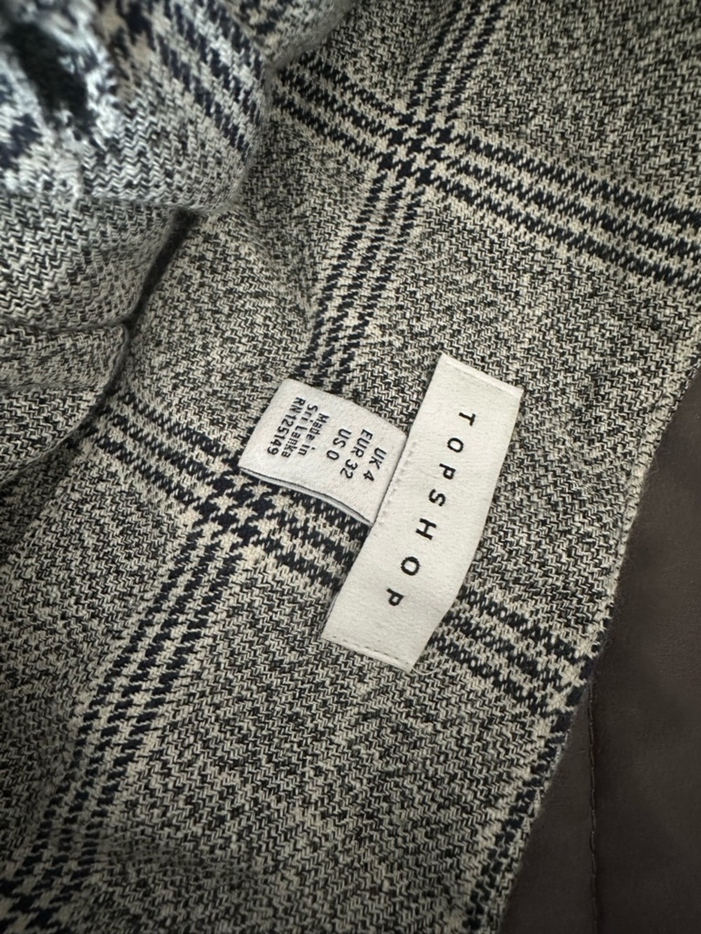 Topshop Gray and Black Plaid Trousers - Picture 2 of 2